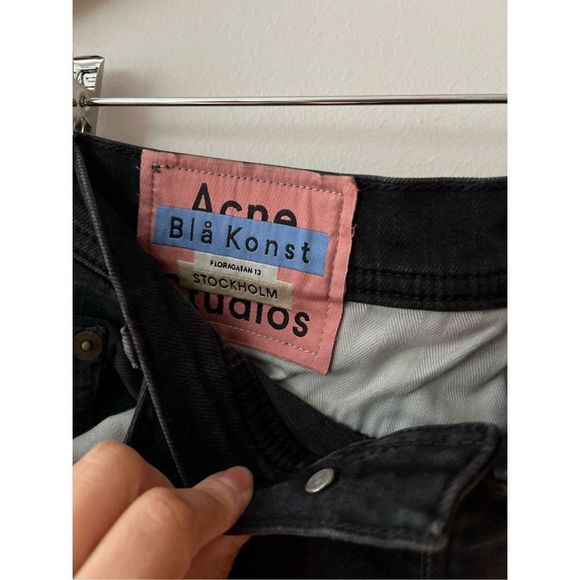 Acne Studios Bla Konst Black Denim - Picture 4 of 7